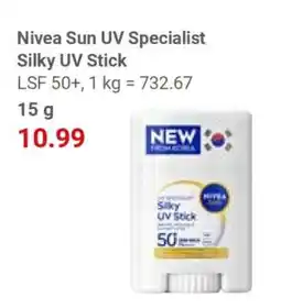 Globus Nivea Sun UV Specialist Silky UV Stick Angebot