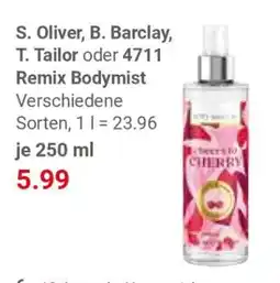Globus S. Oliver, B. Barclay, T. Tailor oder 4711 Remix Bodymist Angebot