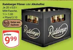 Globus RADEBERGER Pilsner oder Alkoholfrei Angebot