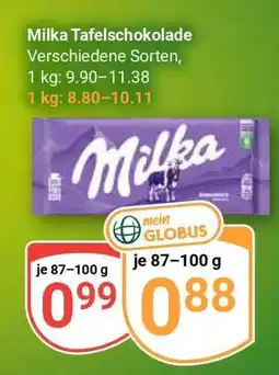Globus Milka Tafelschokolade Angebot