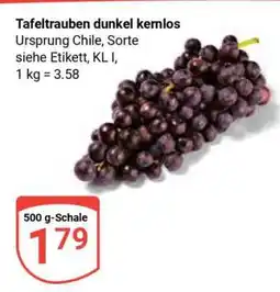 Globus Tafeltrauben dunkel kernlos Angebot