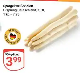 Globus Spargel weiß/violett Angebot