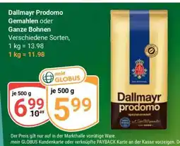Globus Dallmayr Prodomo Angebot