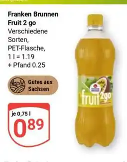 Globus FRANKEN BRUNNEN Fruit 2 go Angebot