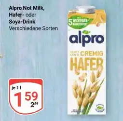 Globus Alpro Not Milk, Hafer- oder Soya-Drink Angebot