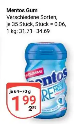 Globus Mentos Gum Angebot