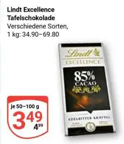 Globus Lindt Excellence Tafelschokolade Angebot