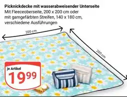 Globus Picknickdecke mit wasserabweisender Unterseite Angebot