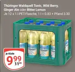 Globus Thüringer Waldquell Tonic, Wild Berry, Ginger Ale oder Bitter Lemon Angebot