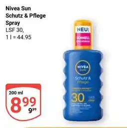 Globus Nivea Sun Schutz & Pflege Spray Angebot