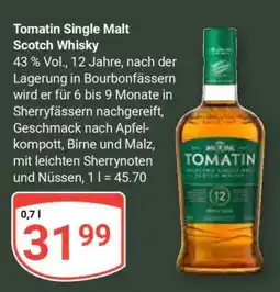 Globus Tomatin Single Malt Scotch Whisky Angebot