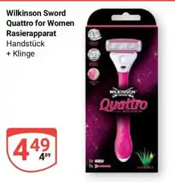 Globus Wilkinson Sword Quattro for Women Rasierapparat Angebot