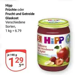 Globus Hipp Früchte oder Frucht und Getreide Glaskost Angebot