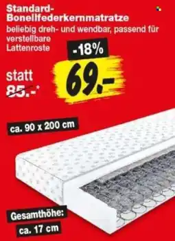 Repo Markt Standard Bonellfederkernmatratze Angebot