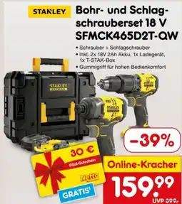 Netto Marken-Discount Stanley Bohr- und Schlagschrauber-Set 18 V SFMCK465D2T-QW Angebot