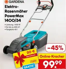 Netto Marken-Discount Gardena Elektro-Rasenmäher PowerMax 1400/34 Angebot