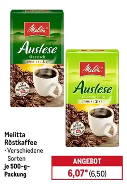 METRO Melitta Röstkaffee Angebot