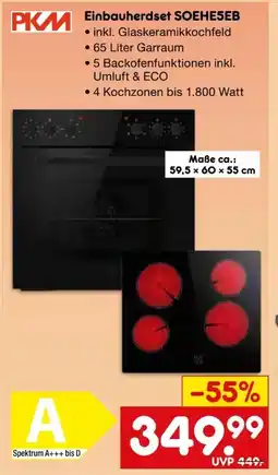 Netto Marken-Discount PKM Einbauherdset SOEHE5EB Angebot