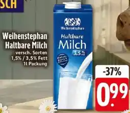 E-Center Weihenstephan Haltbare Milch Angebot