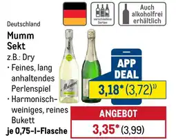 METRO Mumm Sekt z.B.: Dry Angebot