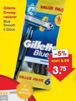 Netto Marken-Discount Gillette einwegrasierer blue smooth Angebot