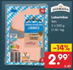 Netto Marken-Discount Leberkäse fein Angebot