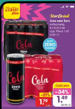 Netto Marken-Discount Stardrink cola Angebot