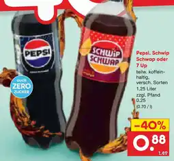 Netto Marken-Discount Pepsi pepsi, schwip schwap oder 7 up Angebot