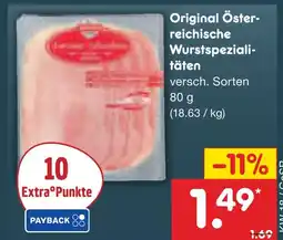 Netto Marken-Discount Original österreichische wurstspezialitäten Angebot
