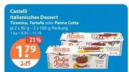 V Markt Castelli tiramisu, tartufo oder panna cotta Angebot