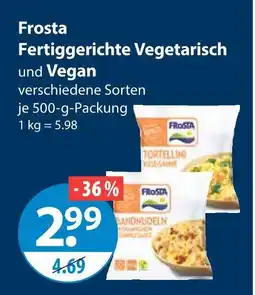V Markt Frosta fertiggerichte vegetarisch und vegan Angebot