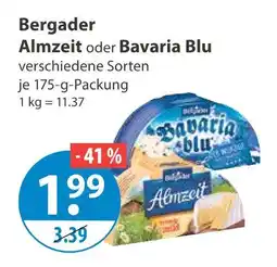 V Markt Bergader almzeit oder bavaria blu Angebot
