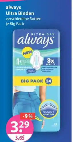 V Markt Always ultra binden Angebot