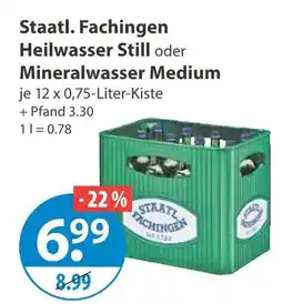 V Markt Staatl. fachingen heilwasser still oder mineralwasser medium Angebot