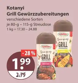 V Markt Kotanyi grill gewürzzubereitungen Angebot