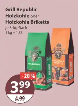 V Markt Grill republic holzkohle oder holzkohle briketts Angebot