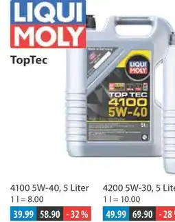 V Markt Liqui moly toptec 4100 5w-40 Angebot