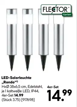 BayWa Bau & Garten FLECTOR Garten LED-Solarleuchte „Rondo") Angebot