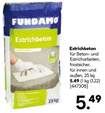 BayWa Bau & Garten FUNDAMO Estrichbeton Angebot