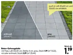 BayWa Bau & Garten Beton-Gehwegplatte Angebot