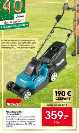 BayWa Bau & Garten Makita Akku-Rasenmäher ,,DLM382PM2" Angebot