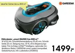 BayWa Bau & Garten GARDENA Mähroboter ,,smart SILENO free 800 m²" Angebot