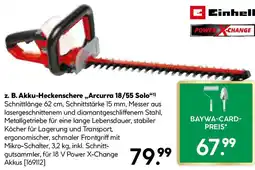 BayWa Bau & Garten Einhell Akku-Heckenschere „Arcurra 18/55 Solo" Angebot