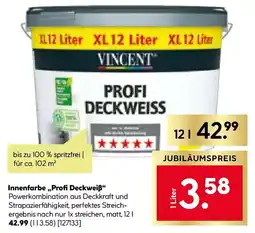 BayWa Bau & Garten VINCENT Innenfarbe ,,Profi Deckweiẞ" Angebot