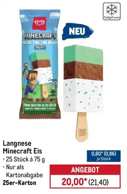 METRO Langnese Minecraft Eis Angebot