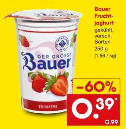 Netto Marken-Discount Bauer fruchtjoghurt Angebot