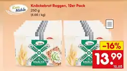 Netto Marken-Discount Korn mühle knäckebrot roggen, 12er pack Angebot