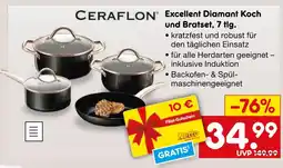 Netto Marken-Discount Ceraflon excellent diamant koch und bratset Angebot