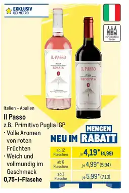 METRO Il Passo z.B.: Primitivo Puglia IGP Angebot