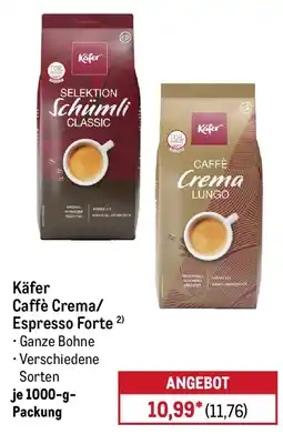 METRO Käfer Caffè Crema/ Espresso Forte Angebot